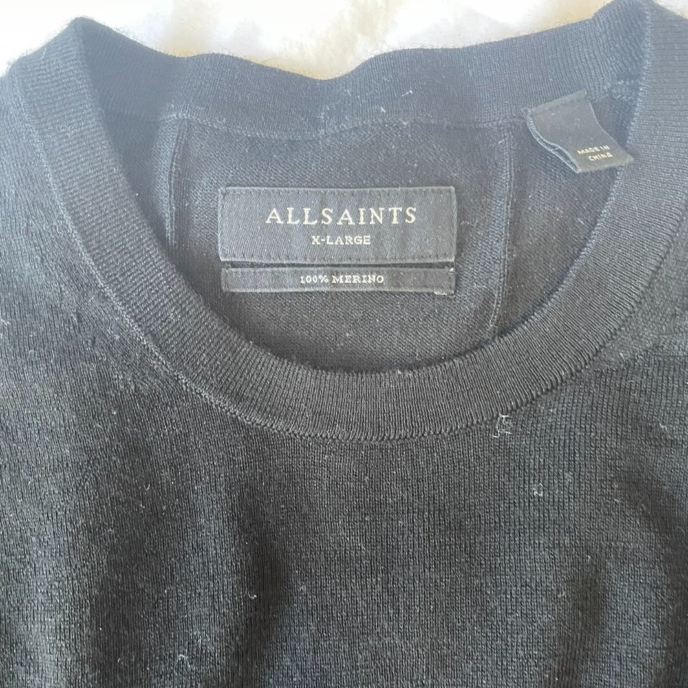 All Saints Sweater, Black, Men's, XL